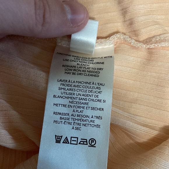 ❤️ L ❤️ Anthro Top Ribbed Low Cut Scoop Neck Puffed Sleeves - Picture 4 of 5